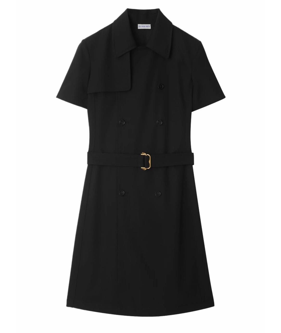 BURBERRY Черное вискозное платье, фото 1
