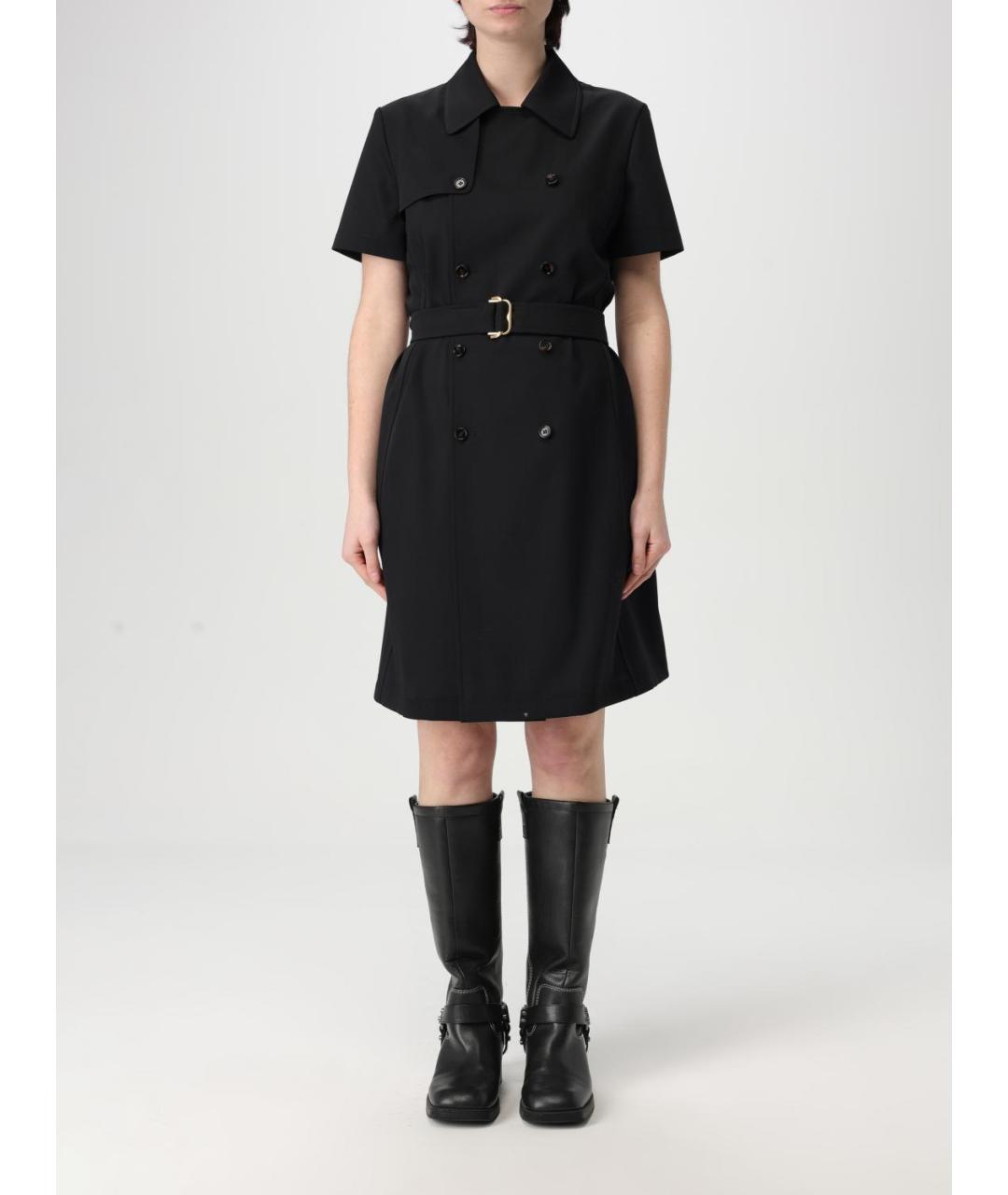 BURBERRY Черное вискозное платье, фото 2