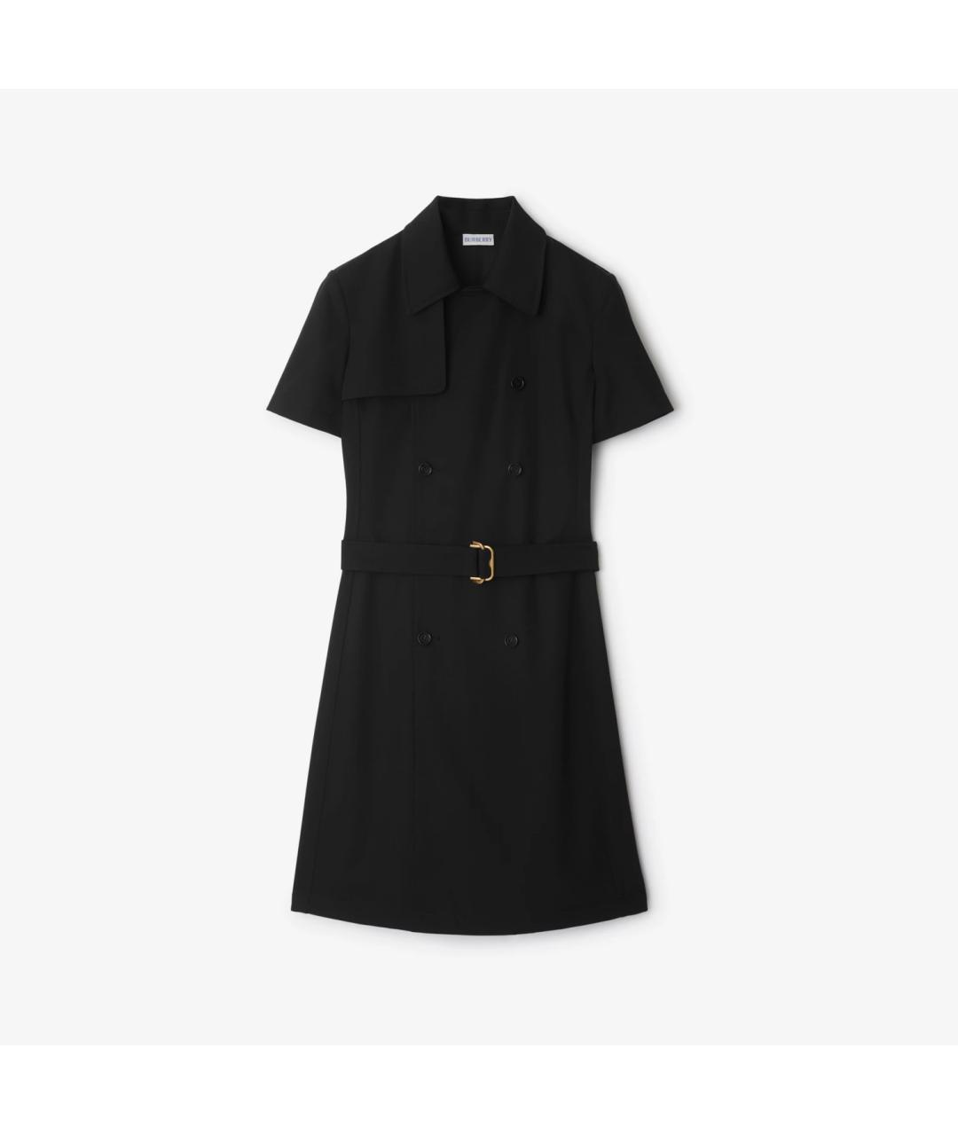 BURBERRY Черное вискозное платье, фото 6