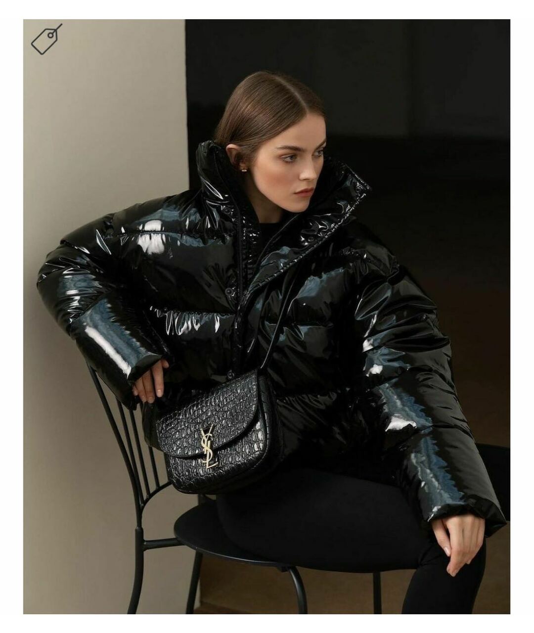 BALENCIAGA Черная полиуретановая куртка, фото 2