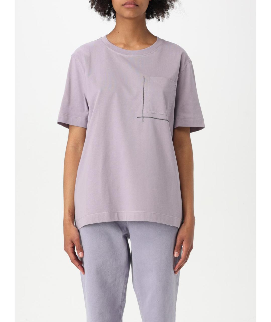 BRUNELLO CUCINELLI Фиолетовая футболка, фото 2