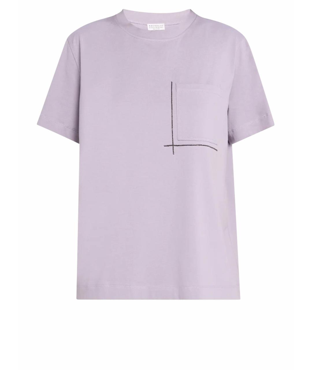 BRUNELLO CUCINELLI Фиолетовая футболка, фото 1