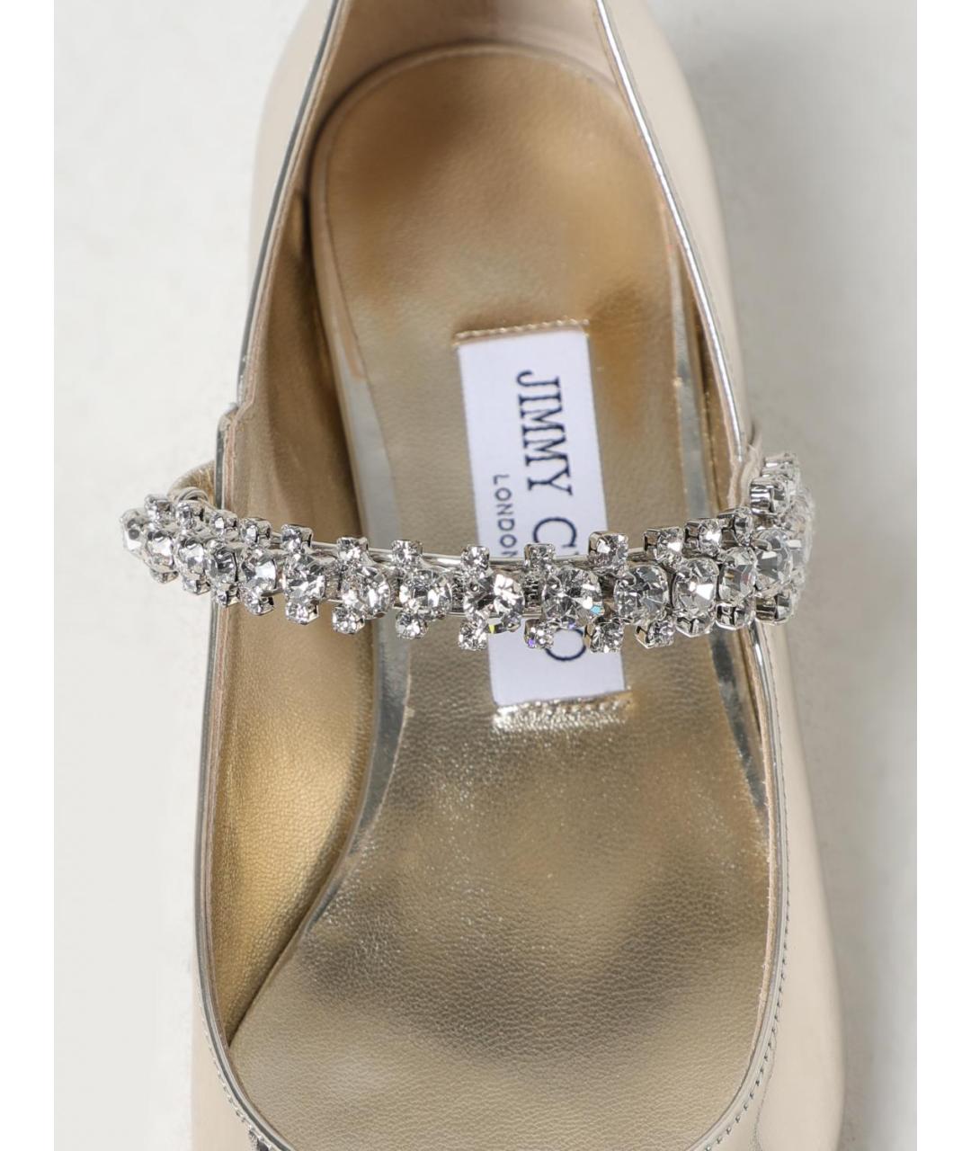 JIMMY CHOO Золотые туфли, фото 4