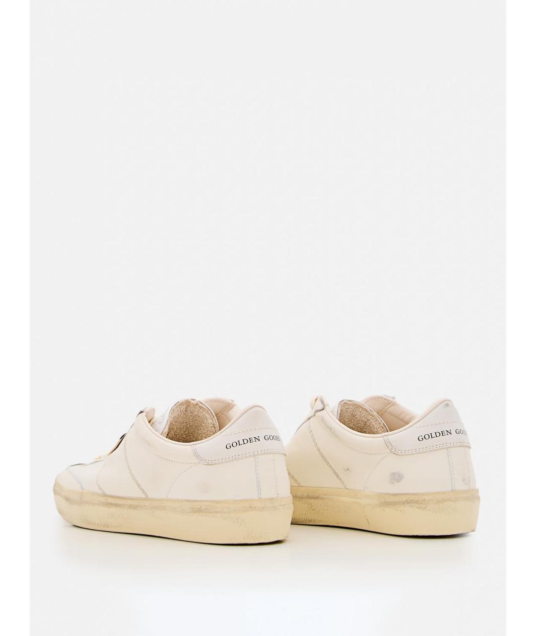 GOLDEN GOOSE DELUXE BRAND Бежевые кожаные кеды, фото 3