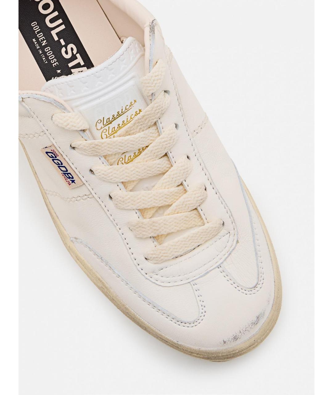 GOLDEN GOOSE DELUXE BRAND Бежевые кожаные кеды, фото 4