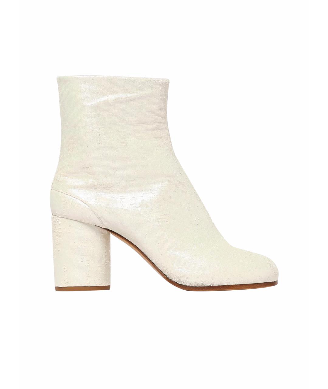 MAISON MARGIELA Бежевые кожаные ботильоны, фото 5