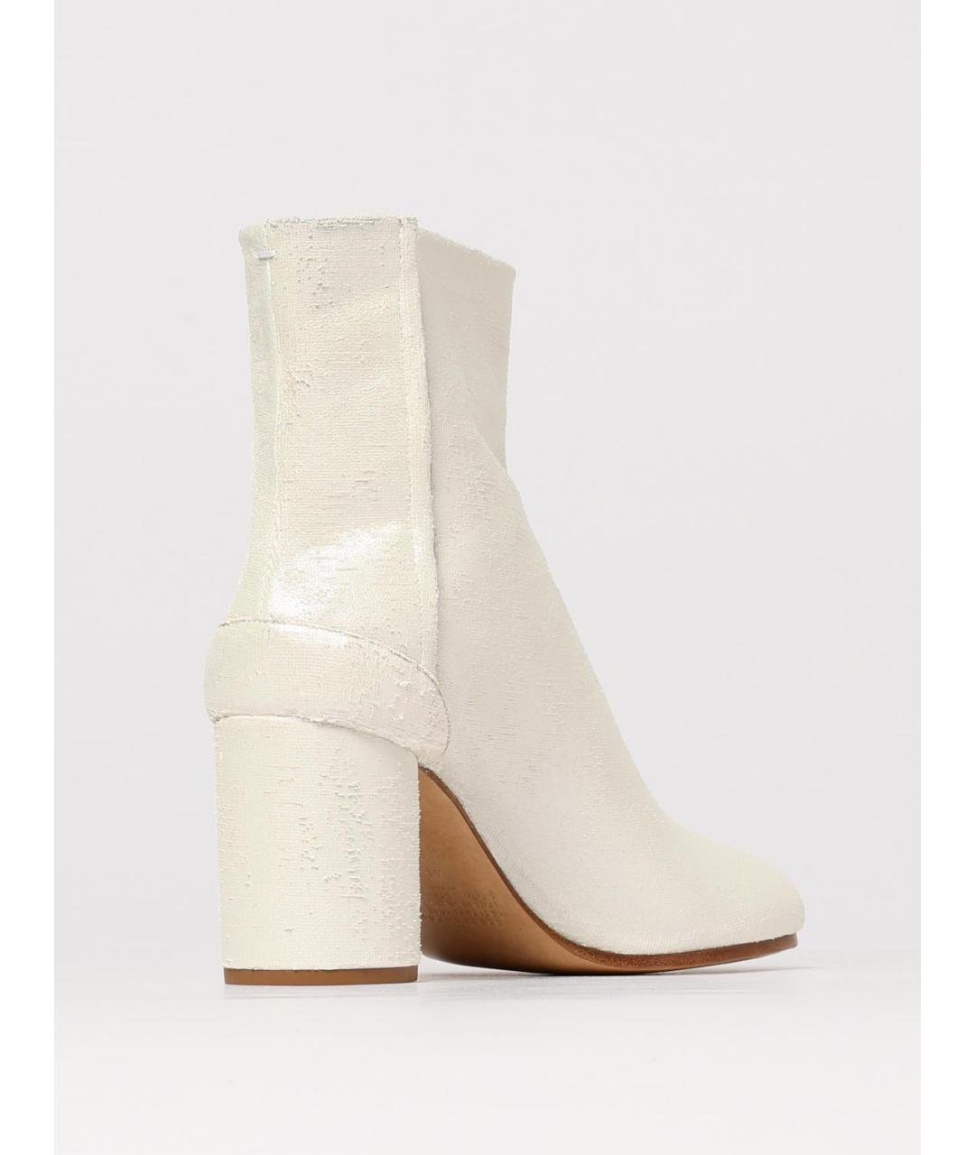 MAISON MARGIELA Бежевые кожаные ботильоны, фото 3