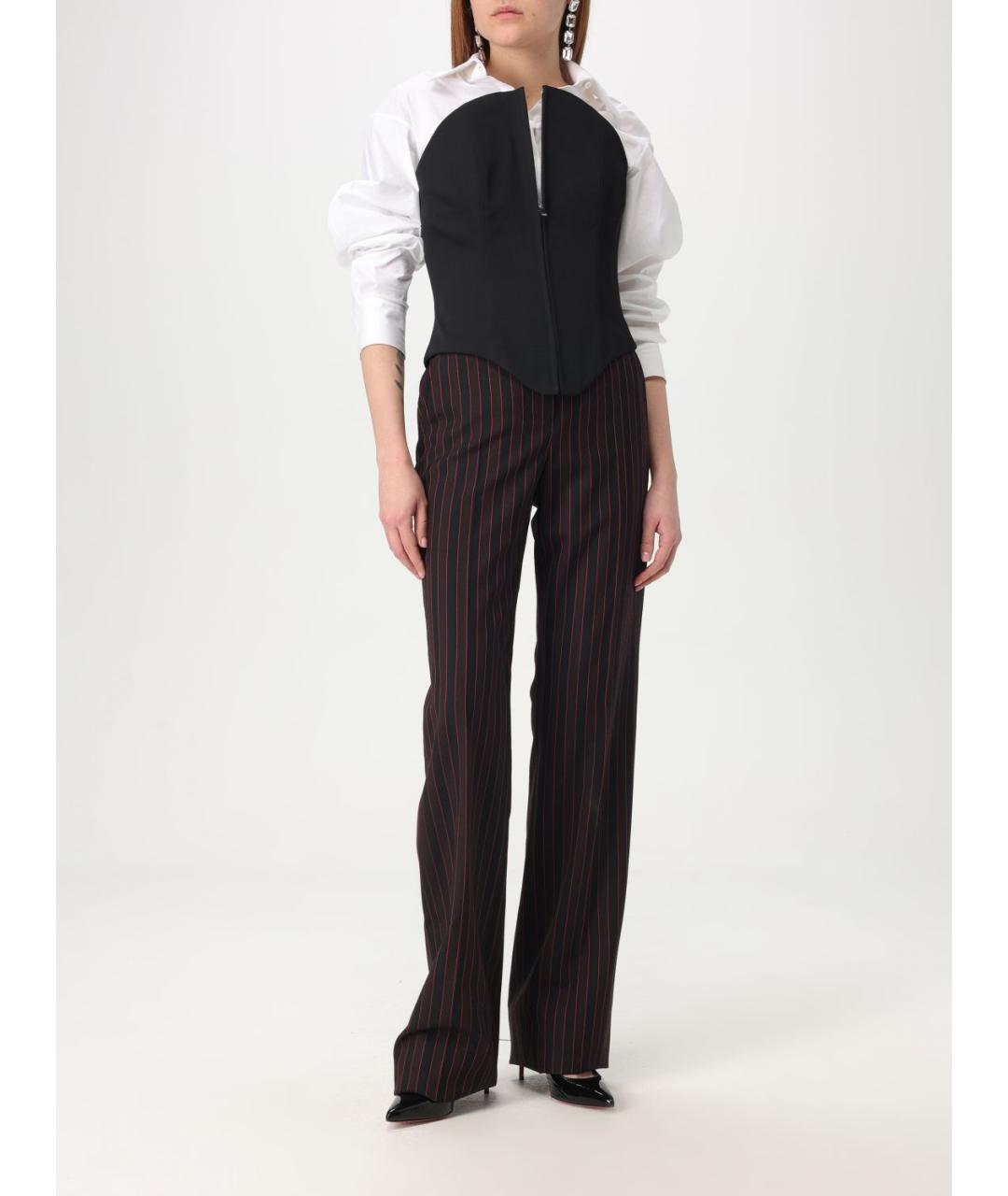 ALEXANDER MCQUEEN Черные шерстяные прямые брюки, фото 3