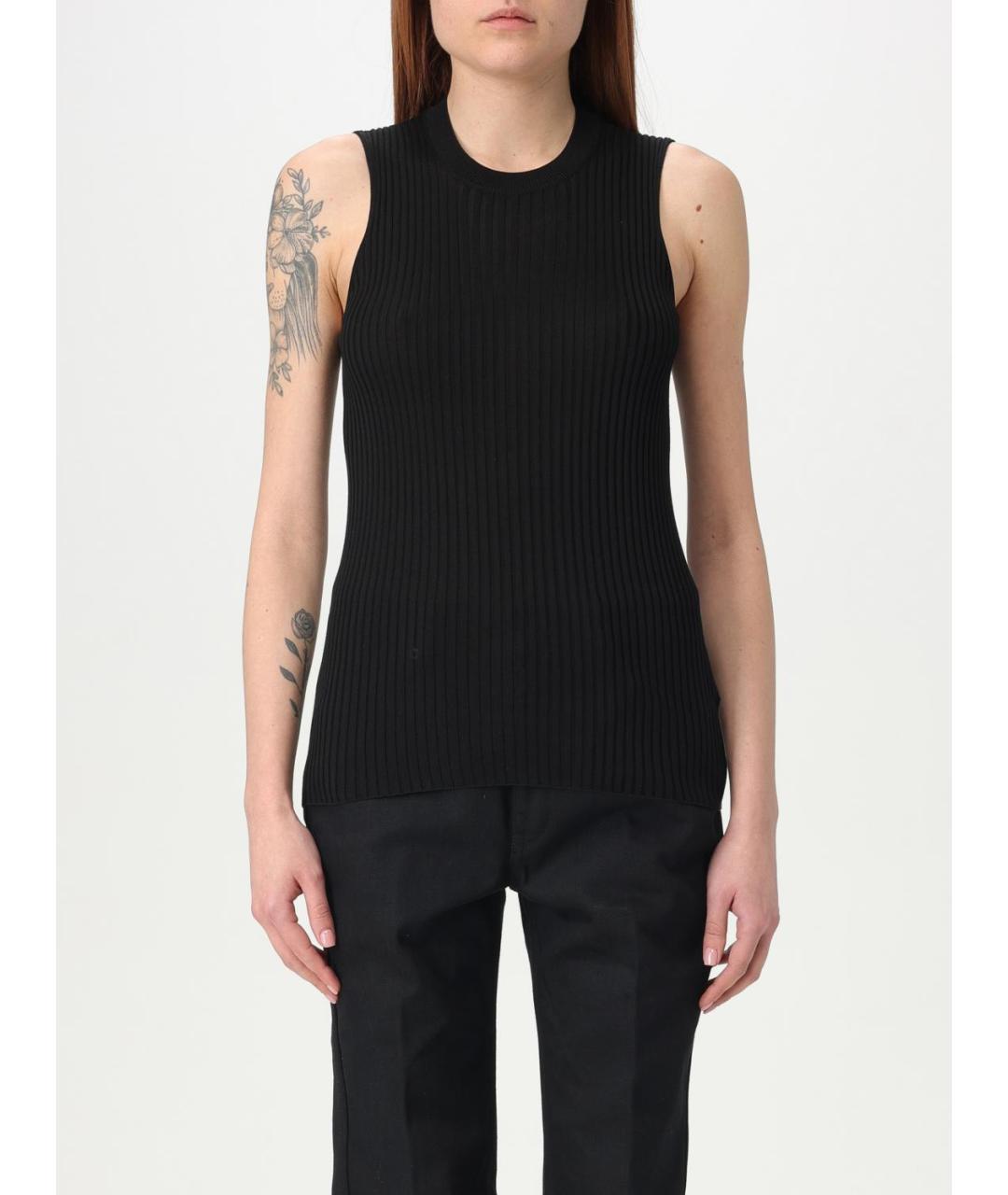 JIL SANDER Черная майка, фото 2