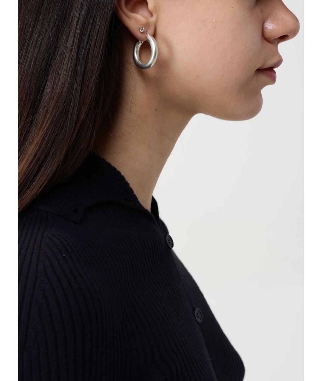 JIL SANDER Серебряные металлические серьги, фото 2