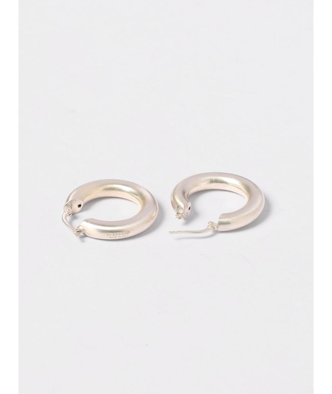 JIL SANDER Серебряные металлические серьги, фото 3