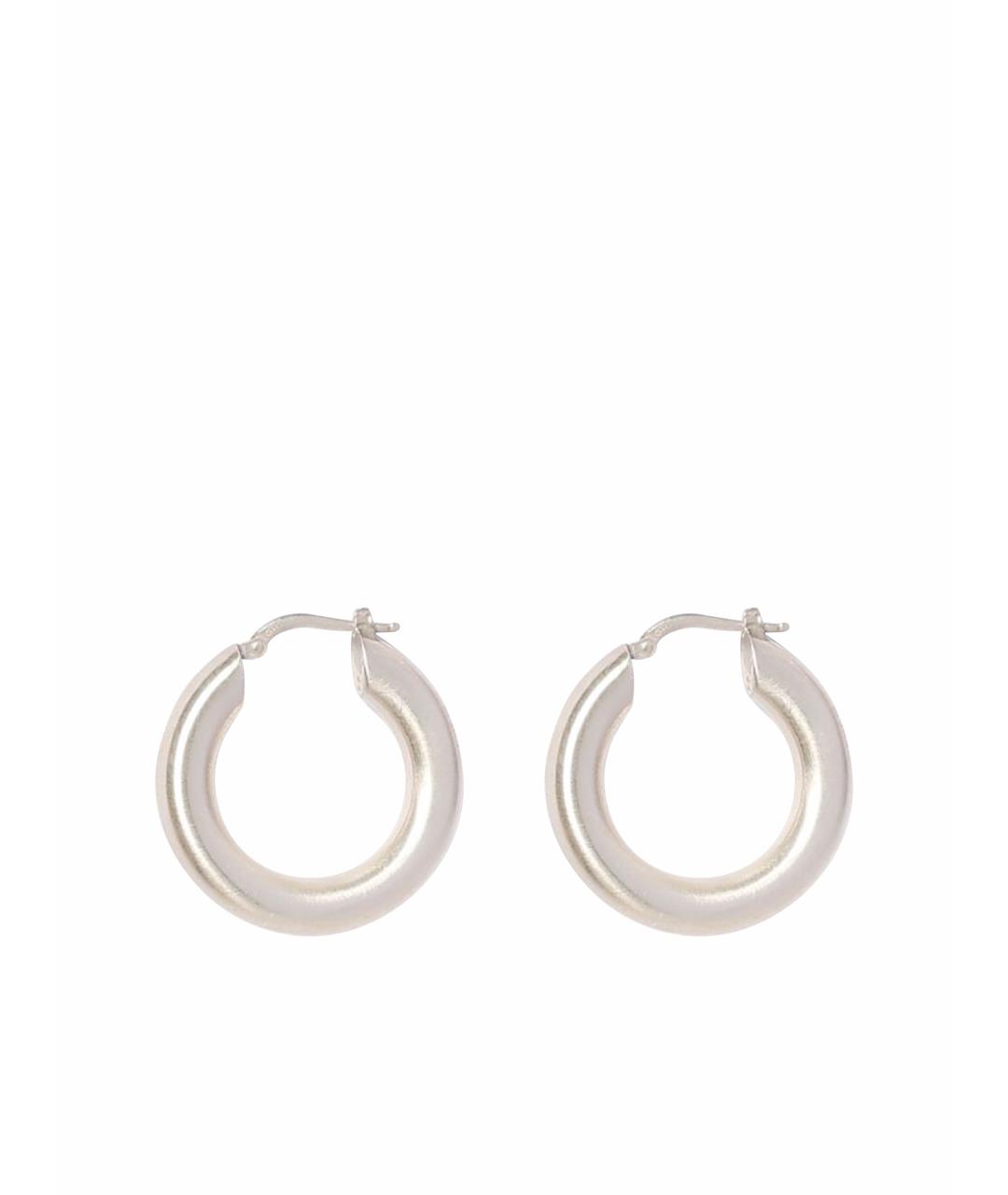 JIL SANDER Серебряные металлические серьги, фото 1