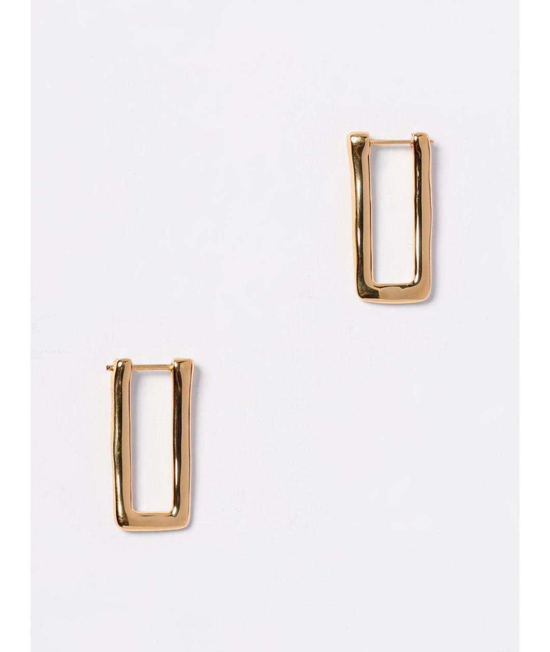 JIL SANDER Золотые металлические серьги, фото 4