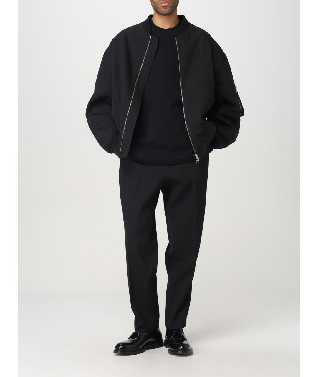 JIL SANDER Черные повседневные брюки, фото 3