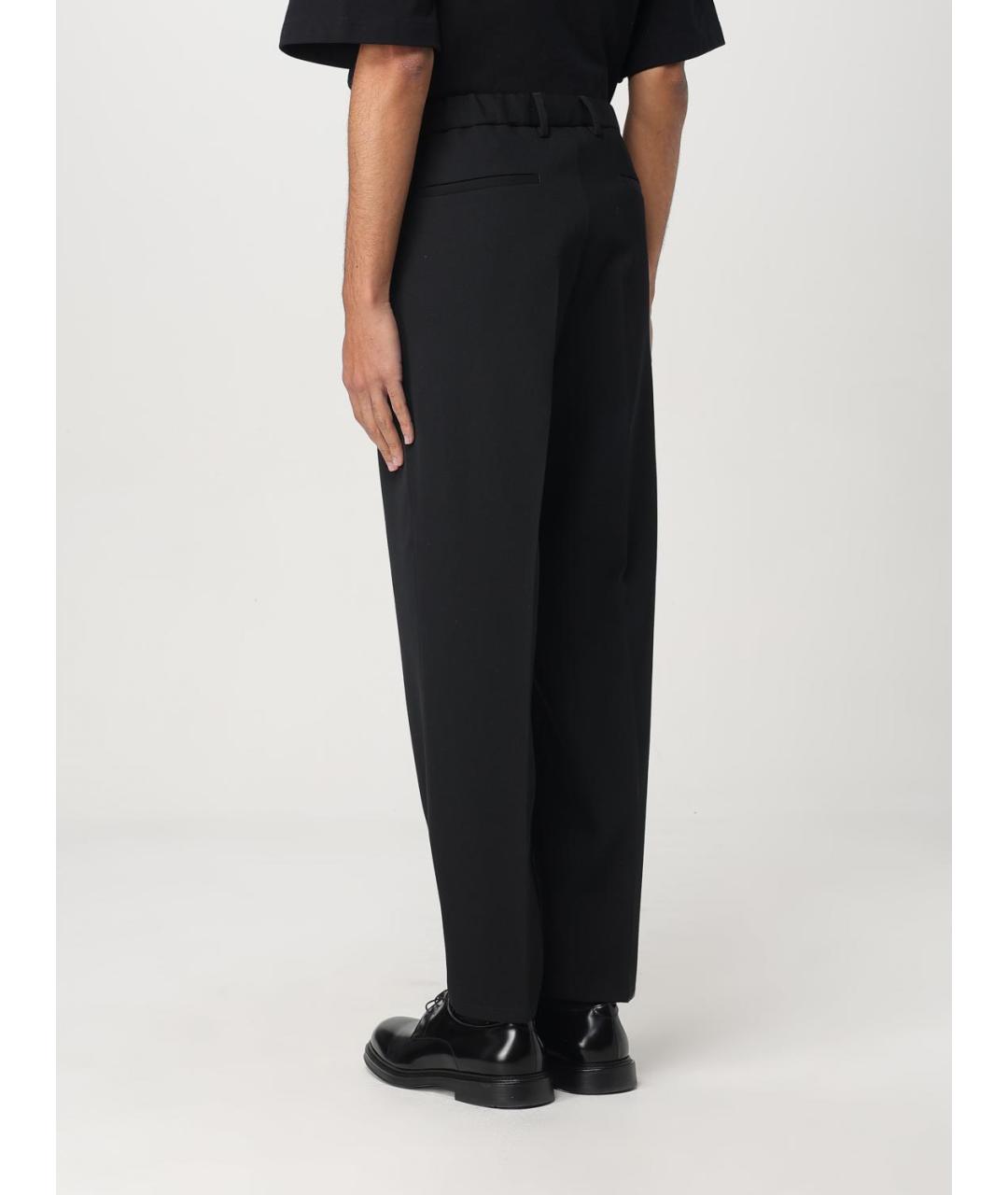 JIL SANDER Черные повседневные брюки, фото 4