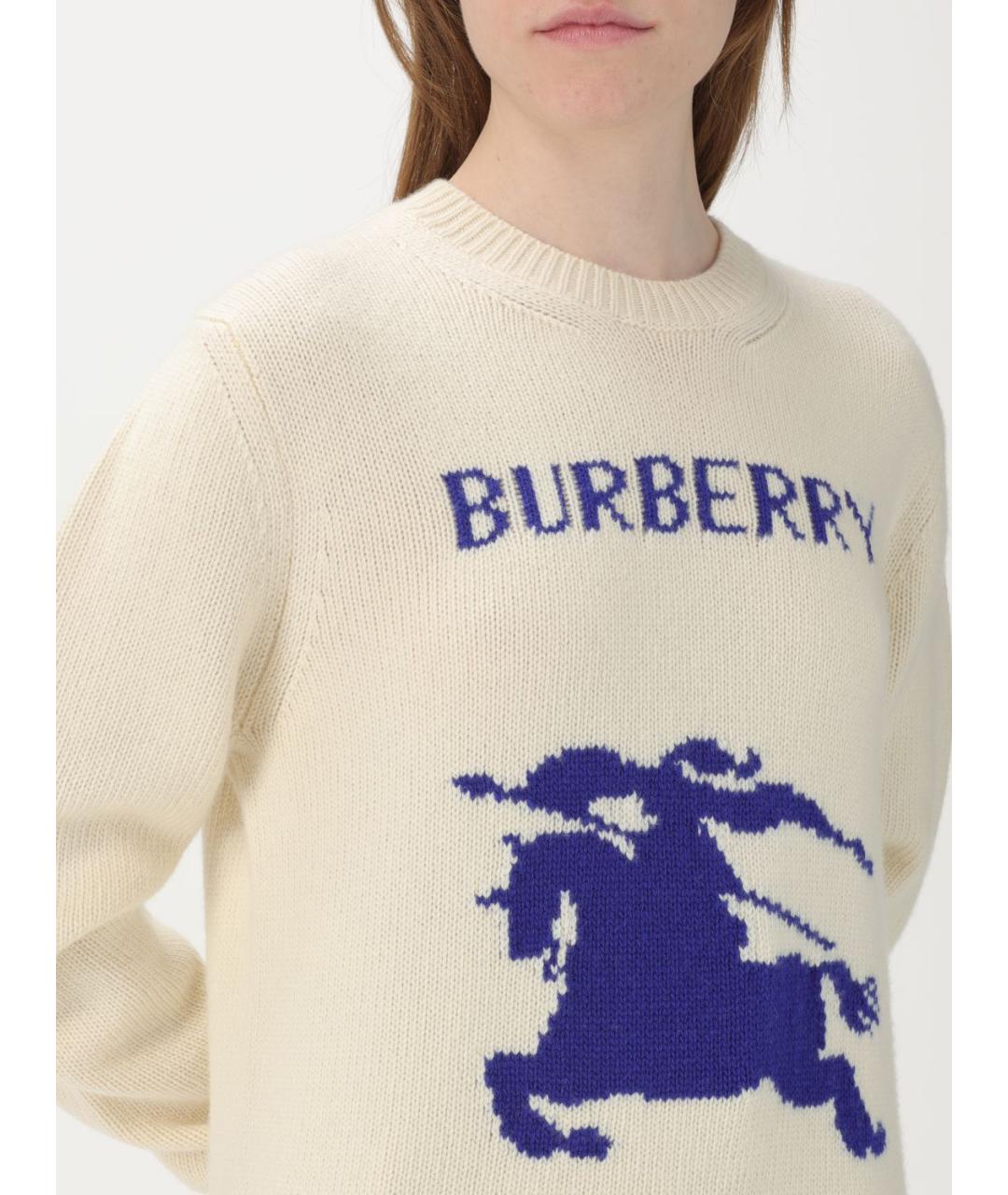 BURBERRY Белый джемпер / свитер, фото 6