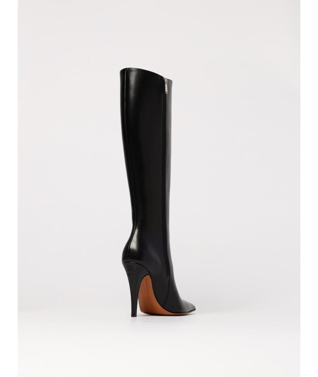 ALEXANDER MCQUEEN Черные кожаные сапоги, фото 3