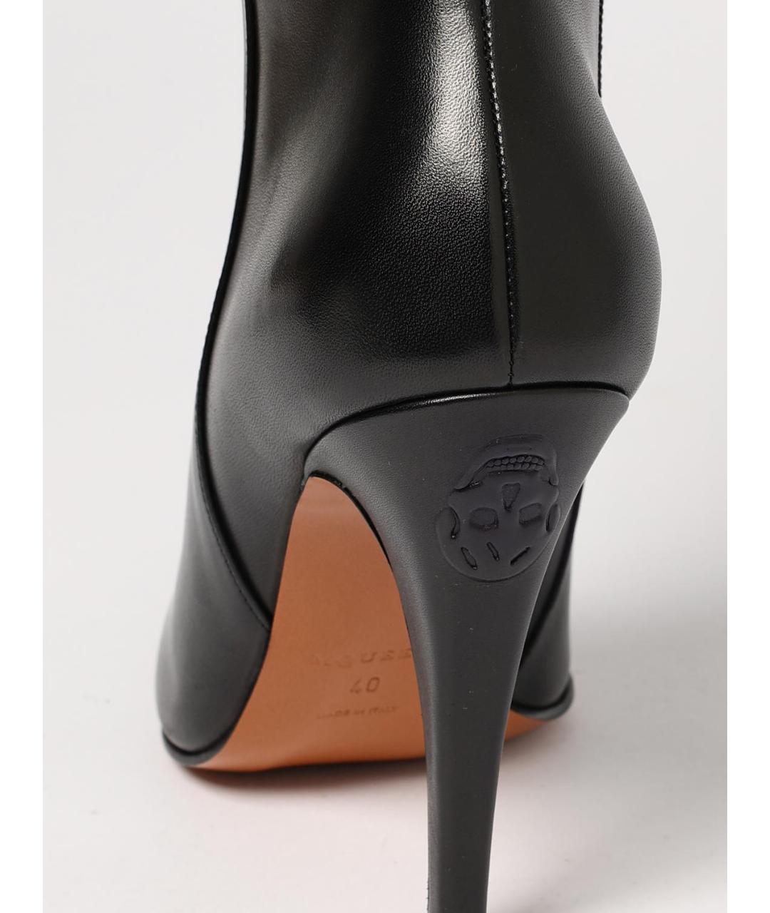 ALEXANDER MCQUEEN Черные кожаные сапоги, фото 4