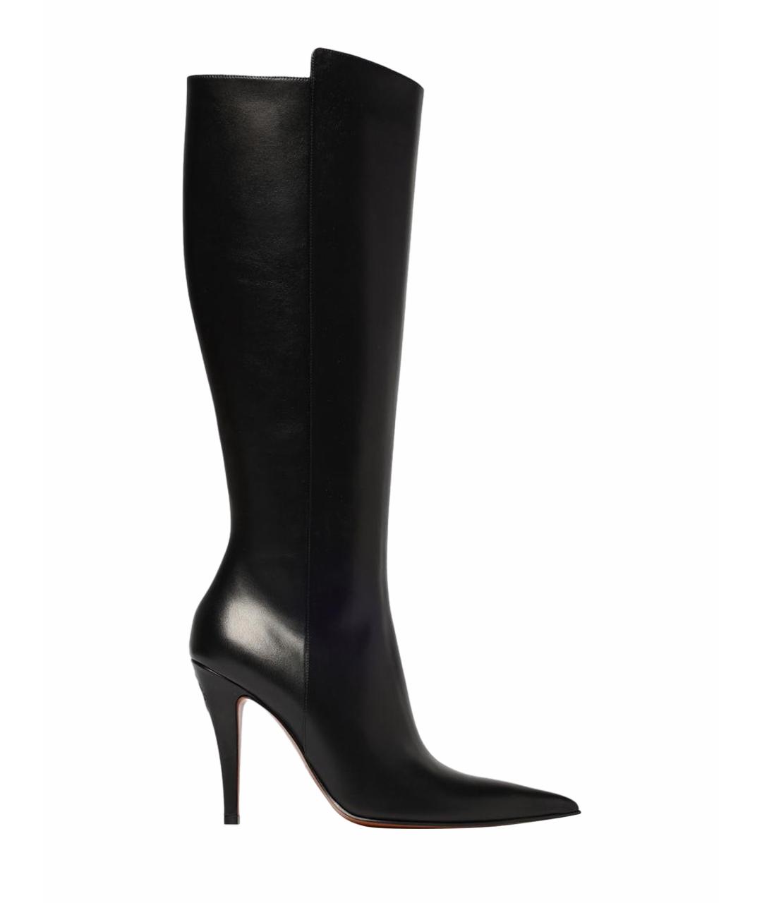 ALEXANDER MCQUEEN Черные кожаные сапоги, фото 1