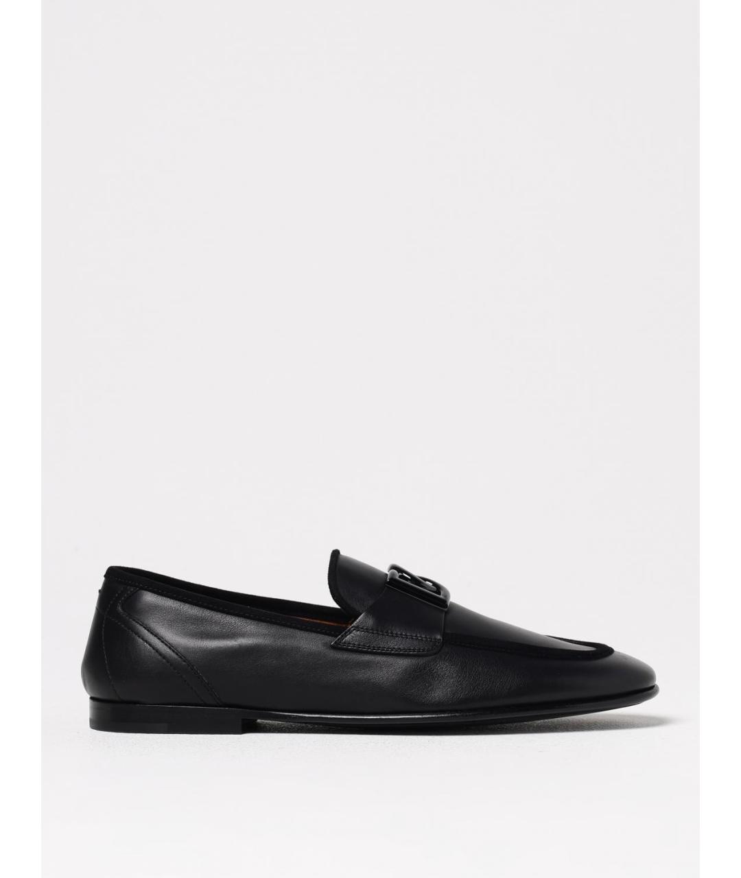 DOLCE&GABBANA Черные кожаные лоферы, фото 5
