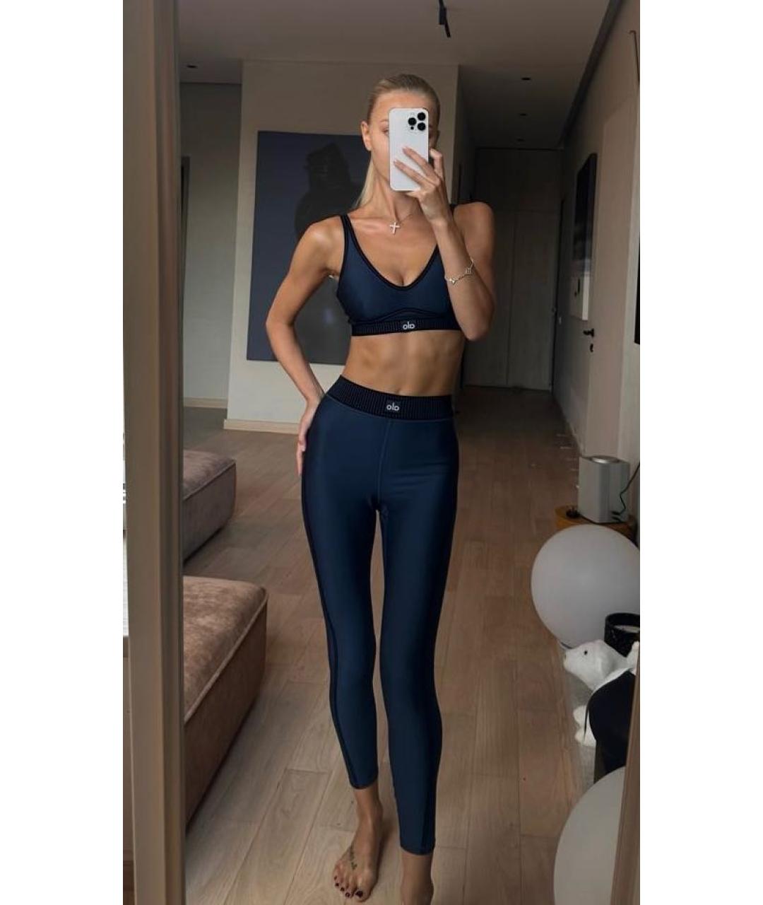 ALO YOGA Темно-синий полиэстеровый спортивные костюмы, фото 2