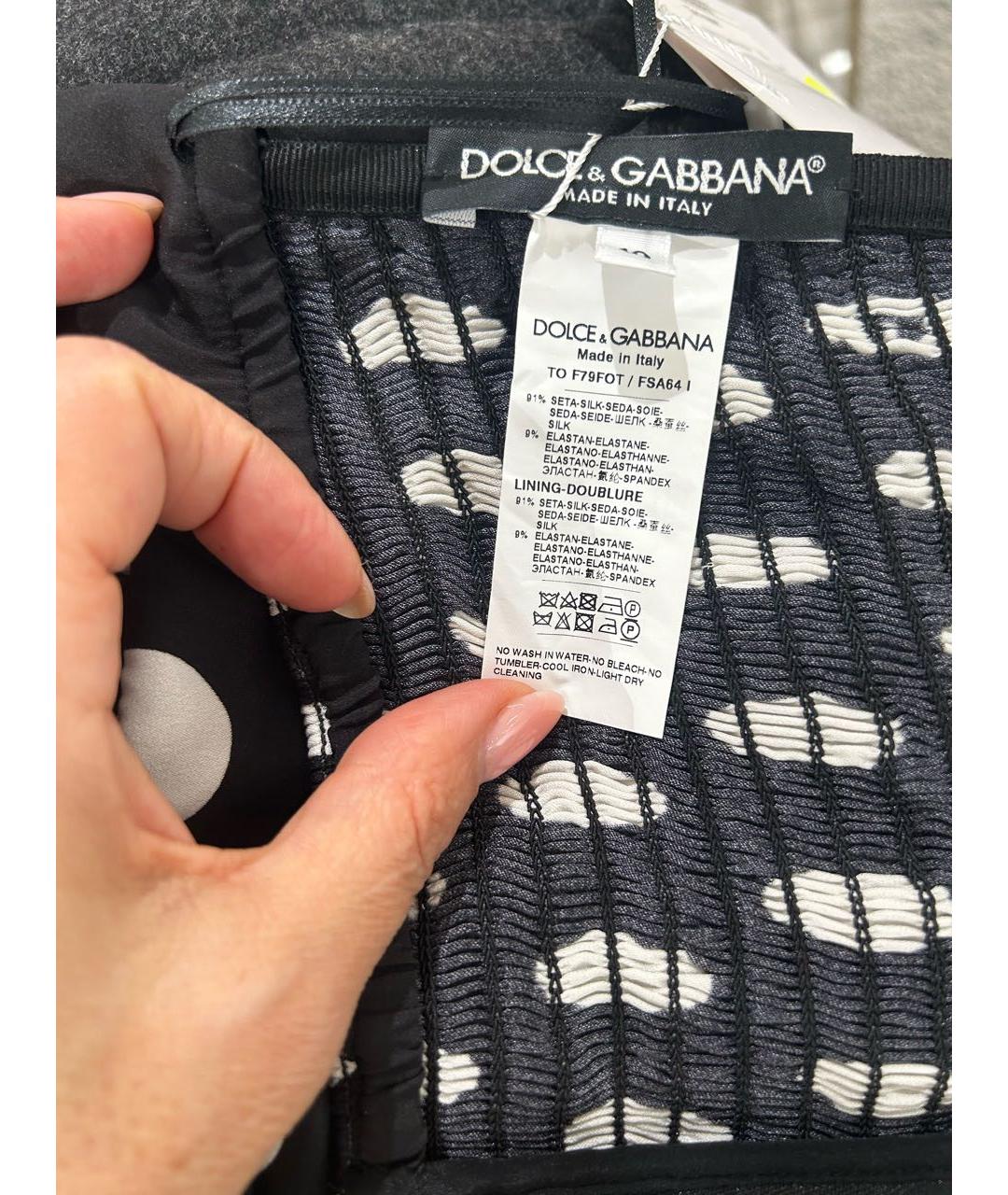 DOLCE&GABBANA Черная шелковая майка, фото 5