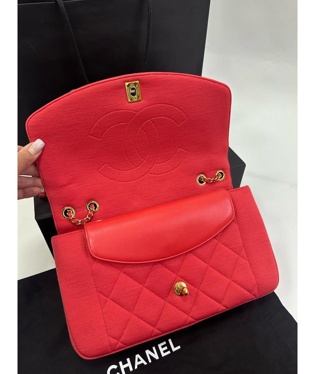 CHANEL Красная сумка через плечо, фото 4