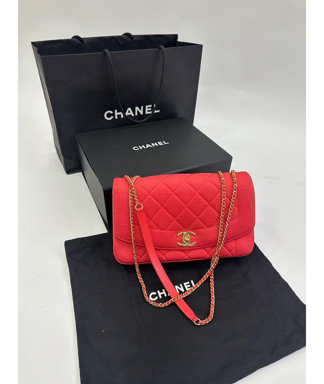 CHANEL Красная сумка через плечо, фото 9