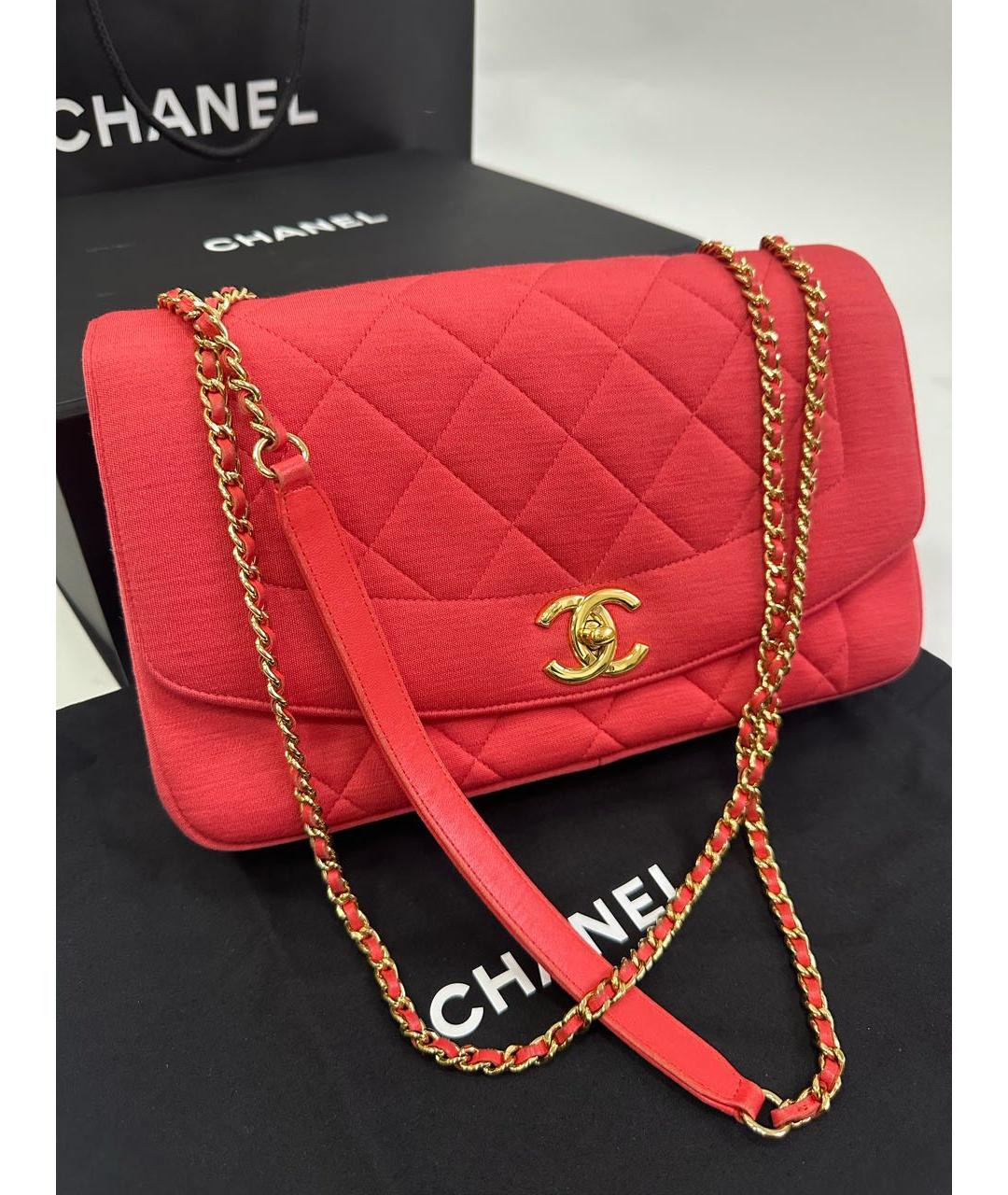 CHANEL Красная сумка через плечо, фото 7