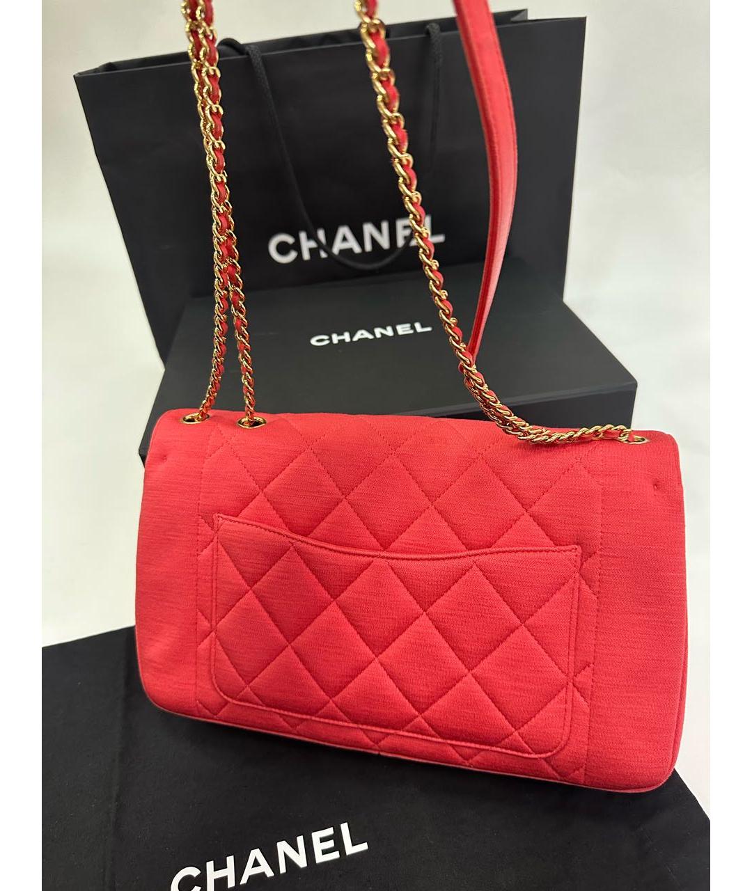 CHANEL Красная сумка через плечо, фото 8