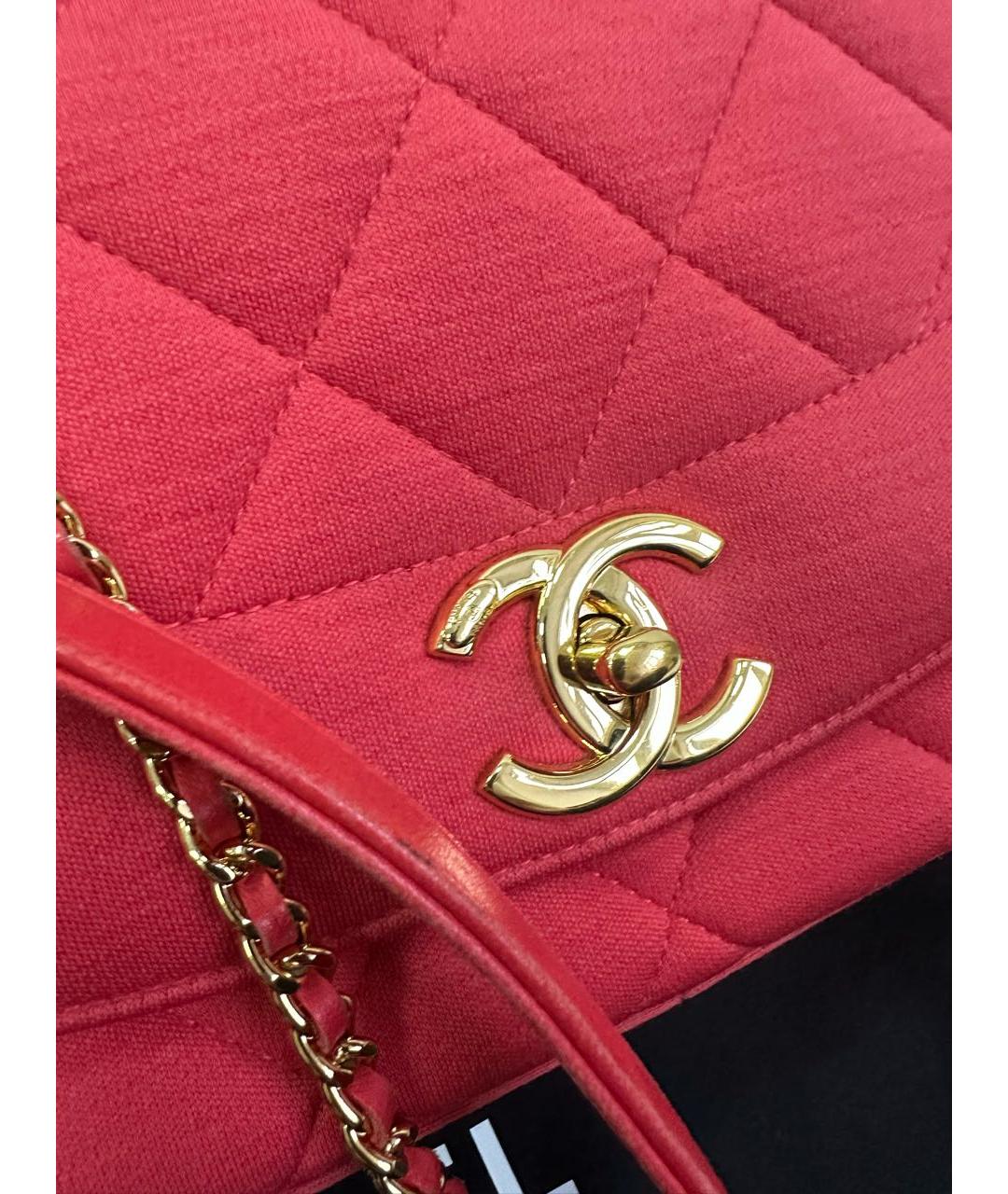 CHANEL Красная сумка через плечо, фото 6