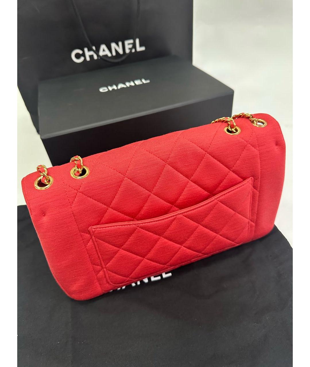 CHANEL Красная сумка через плечо, фото 3