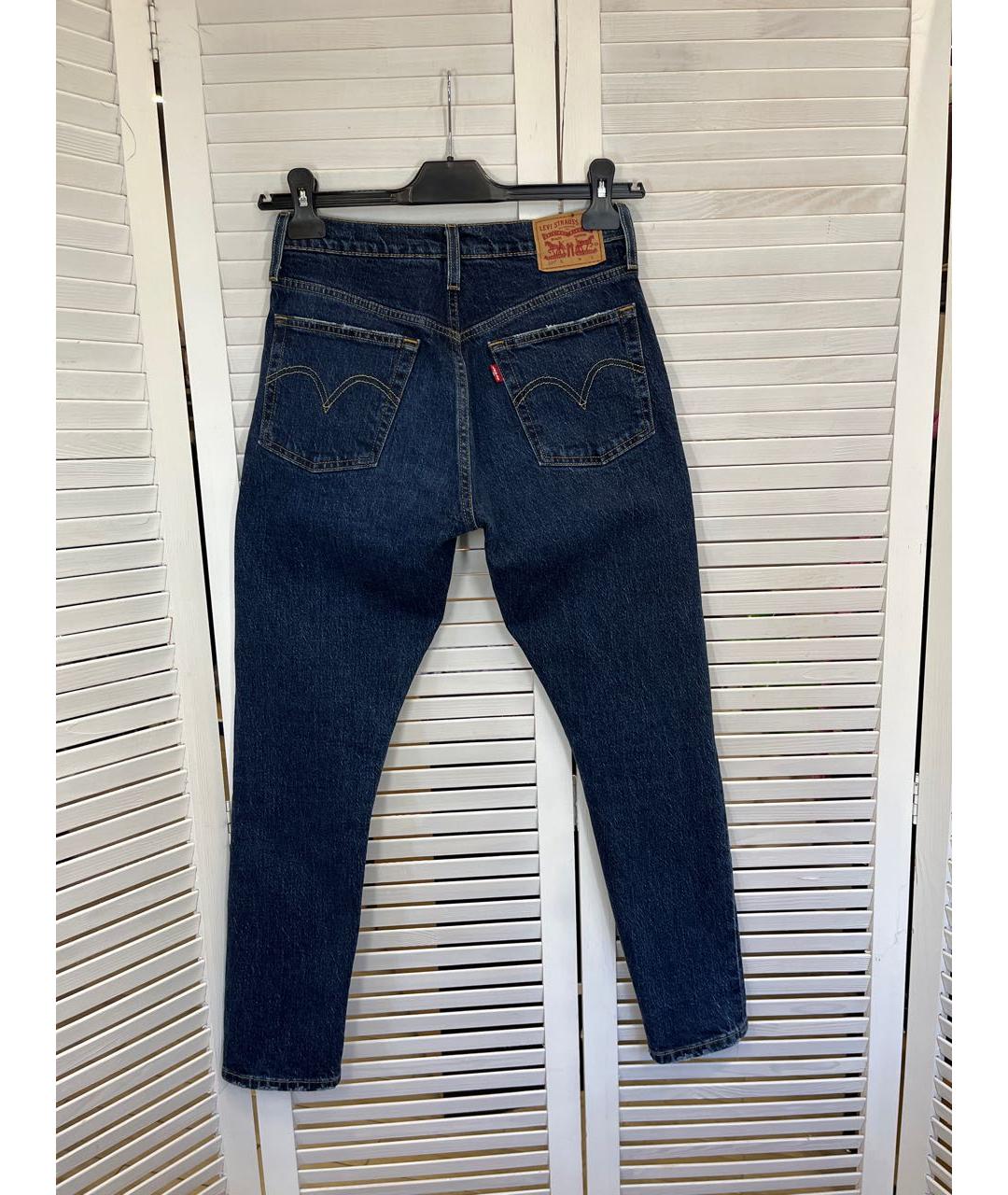 LEVI'S Темно-синие хлопко-эластановые джинсы слим, фото 7