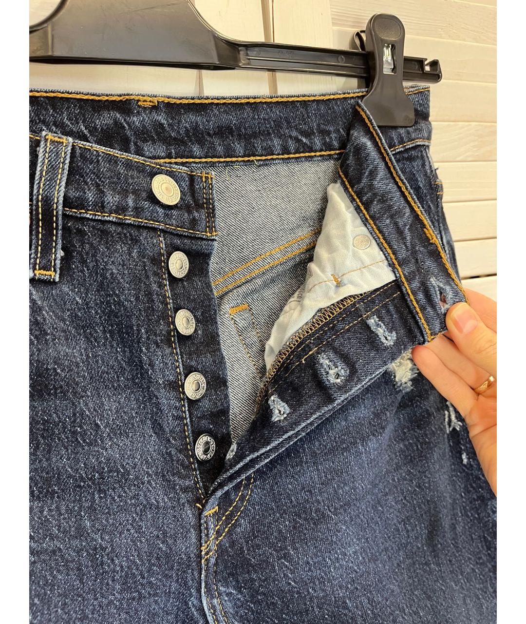LEVI'S Темно-синие хлопко-эластановые джинсы слим, фото 8