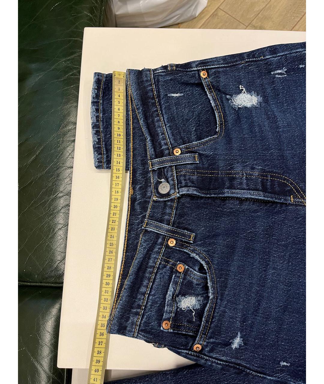 LEVI'S Темно-синие хлопко-эластановые джинсы слим, фото 4