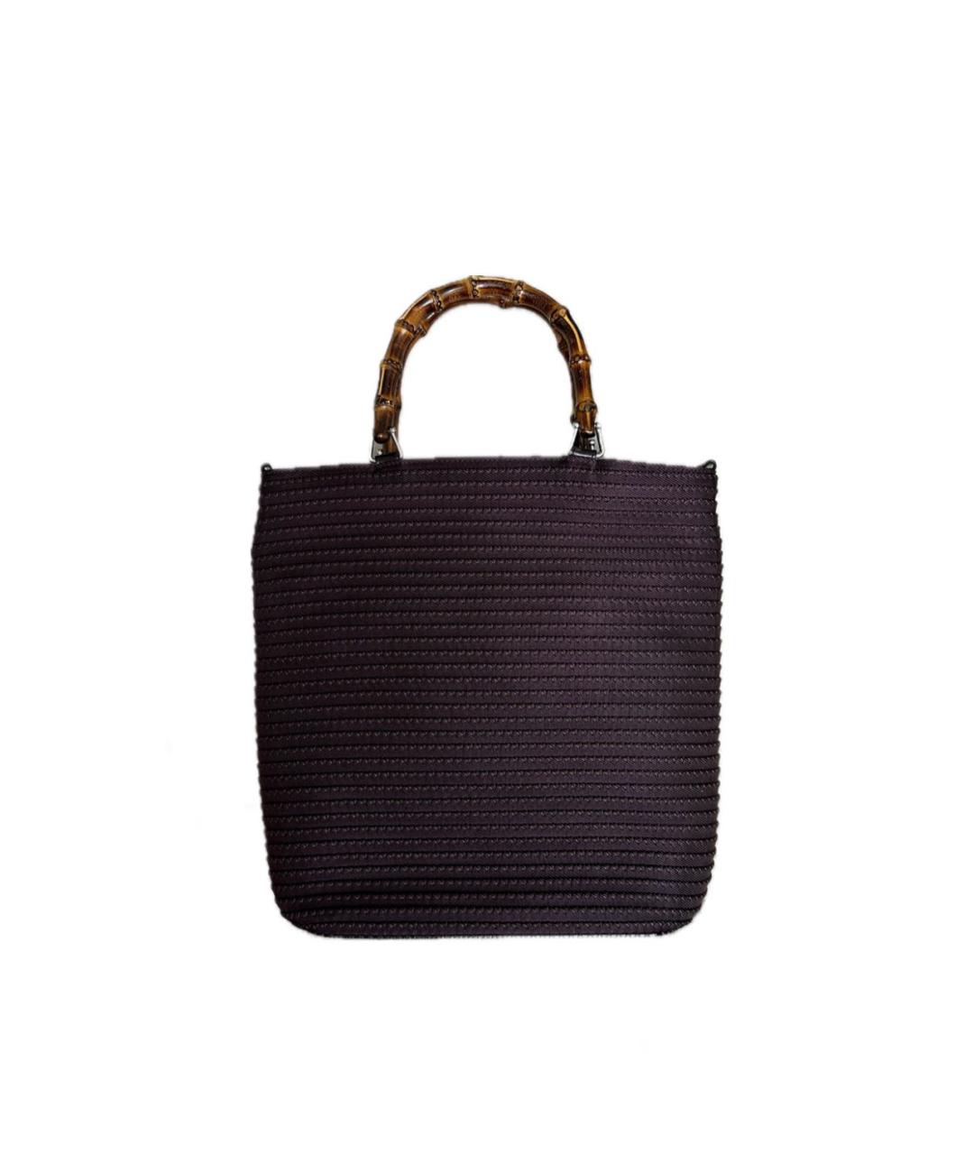 GUCCI Коричневая тканевая сумка тоут, фото 1