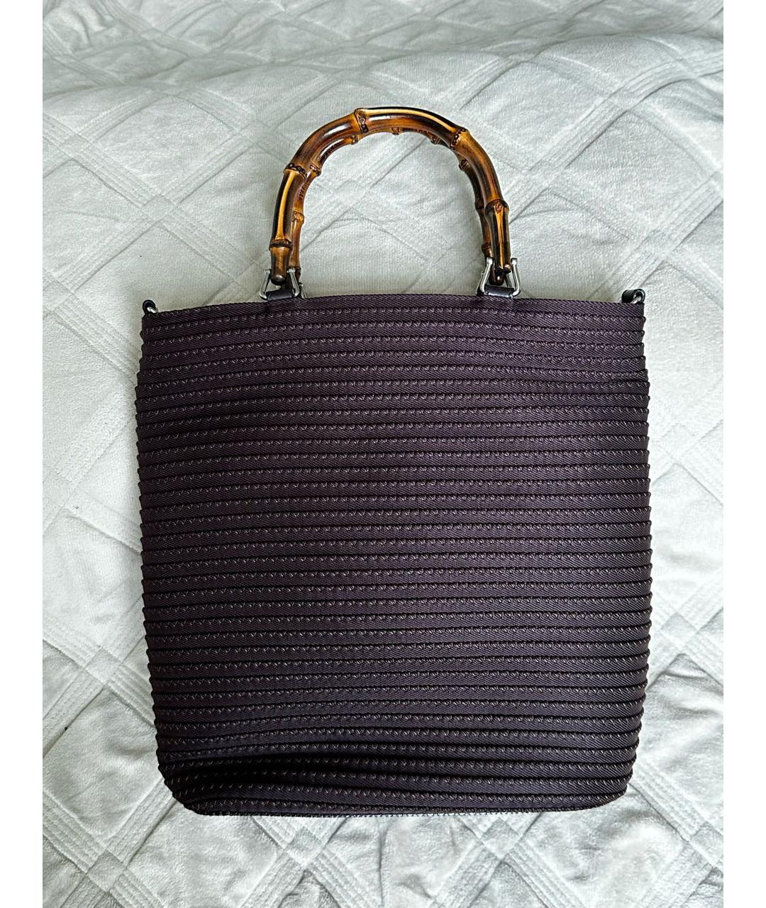 GUCCI Коричневая тканевая сумка тоут, фото 2