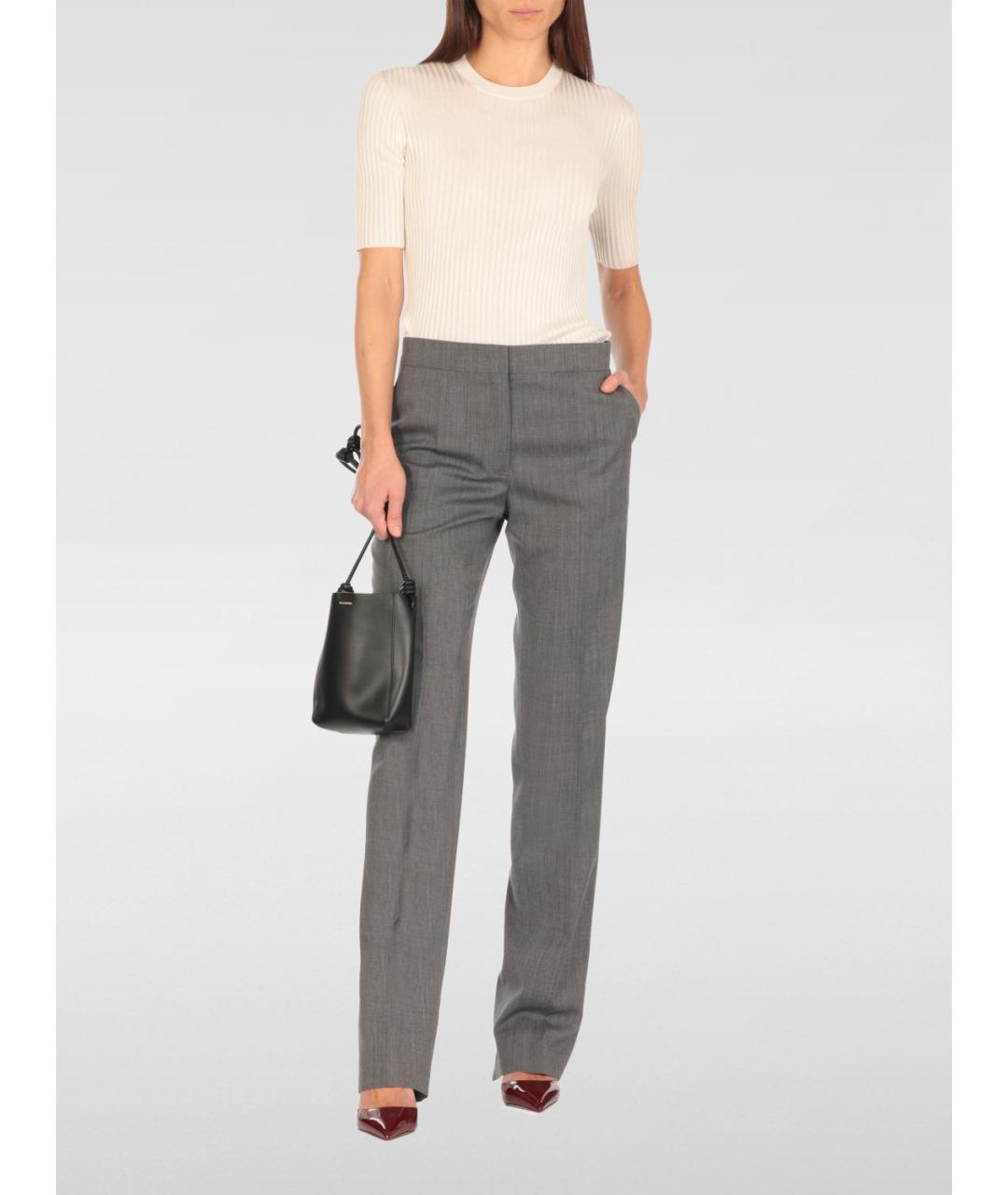 JIL SANDER Белая шелковая футболка, фото 3