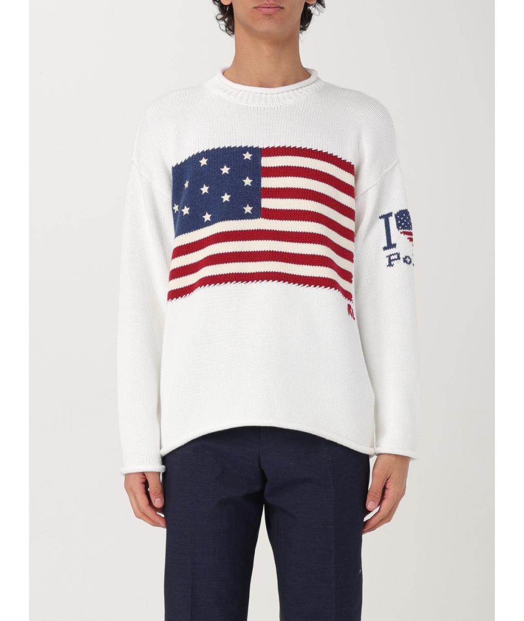 POLO RALPH LAUREN Белый джемпер / свитер, фото 2