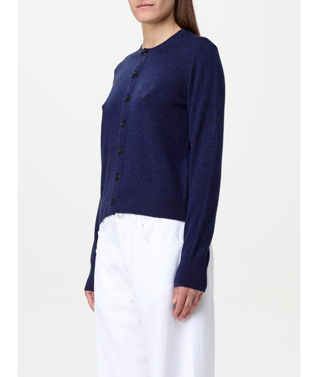 ACNE STUDIOS Синий шерстяной кардиган, фото 4