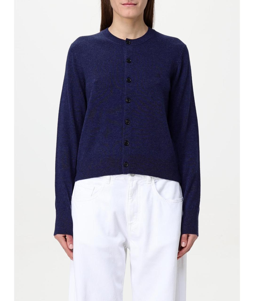 ACNE STUDIOS Синий шерстяной кардиган, фото 6