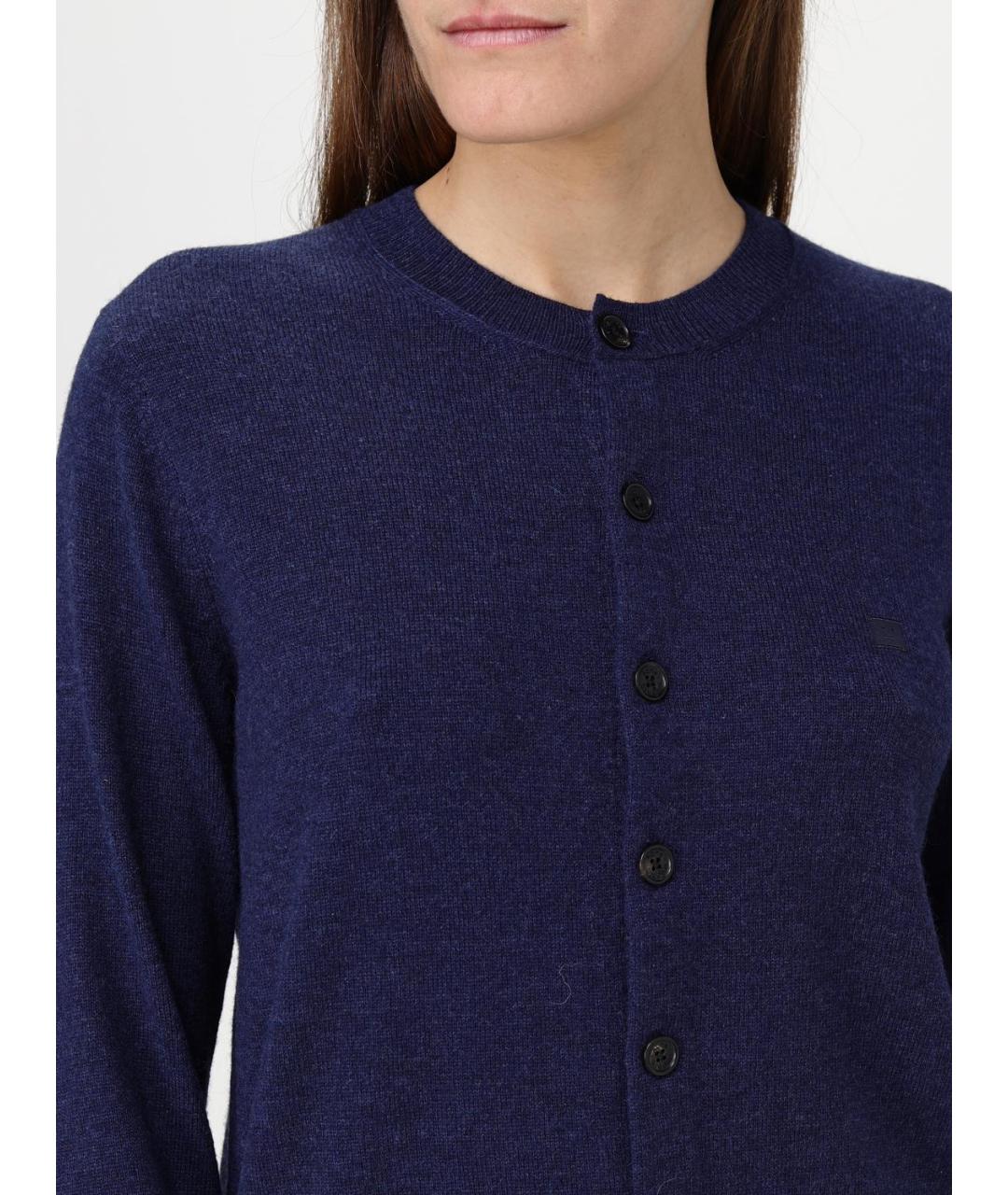 ACNE STUDIOS Синий шерстяной кардиган, фото 5