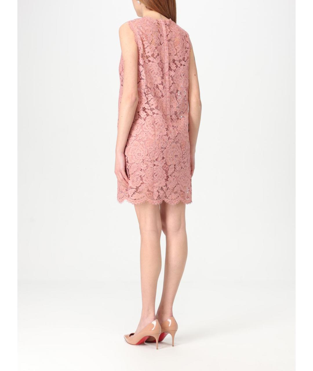 DOLCE&GABBANA Розовое коктейльное платье, фото 3