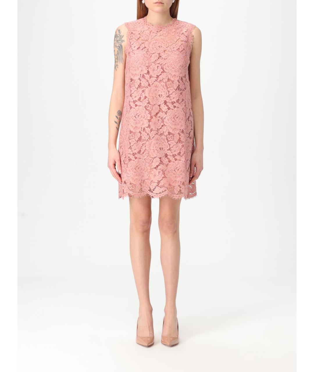 DOLCE&GABBANA Розовое коктейльное платье, фото 2