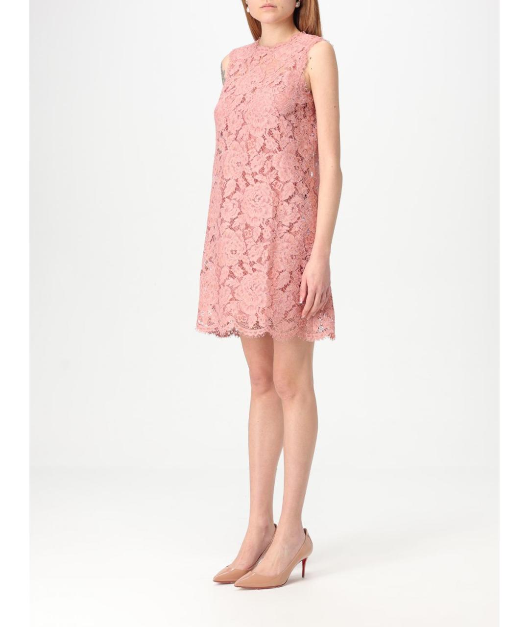 DOLCE&GABBANA Розовое коктейльное платье, фото 4