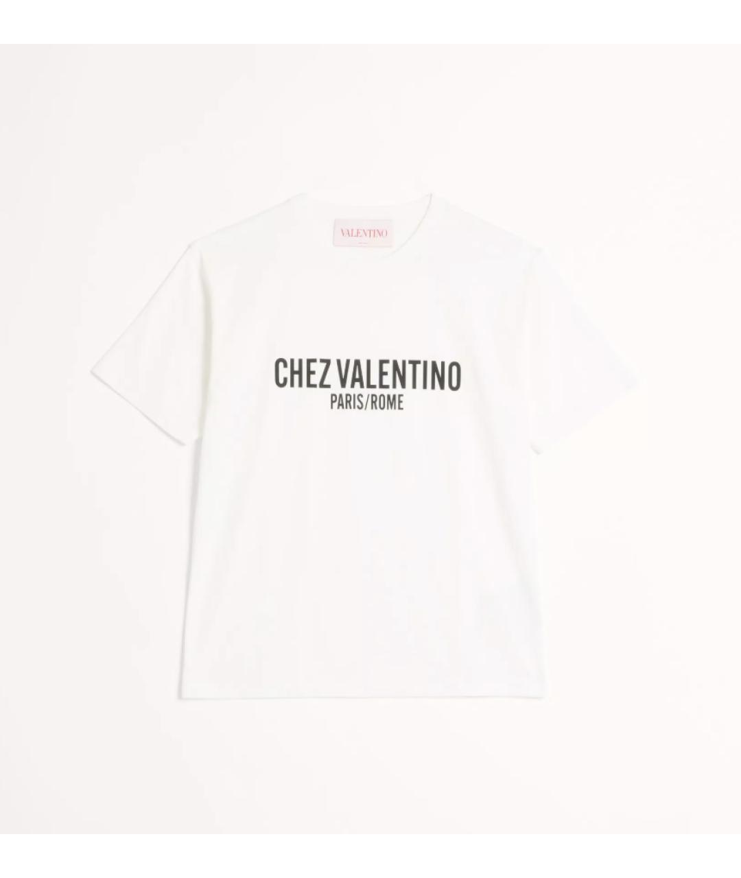 VALENTINO Белая хлопковая футболка, фото 7