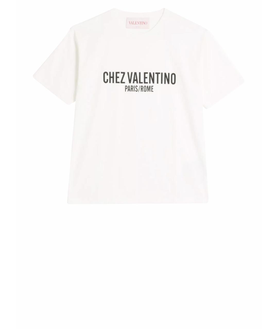 VALENTINO Белая хлопковая футболка, фото 1