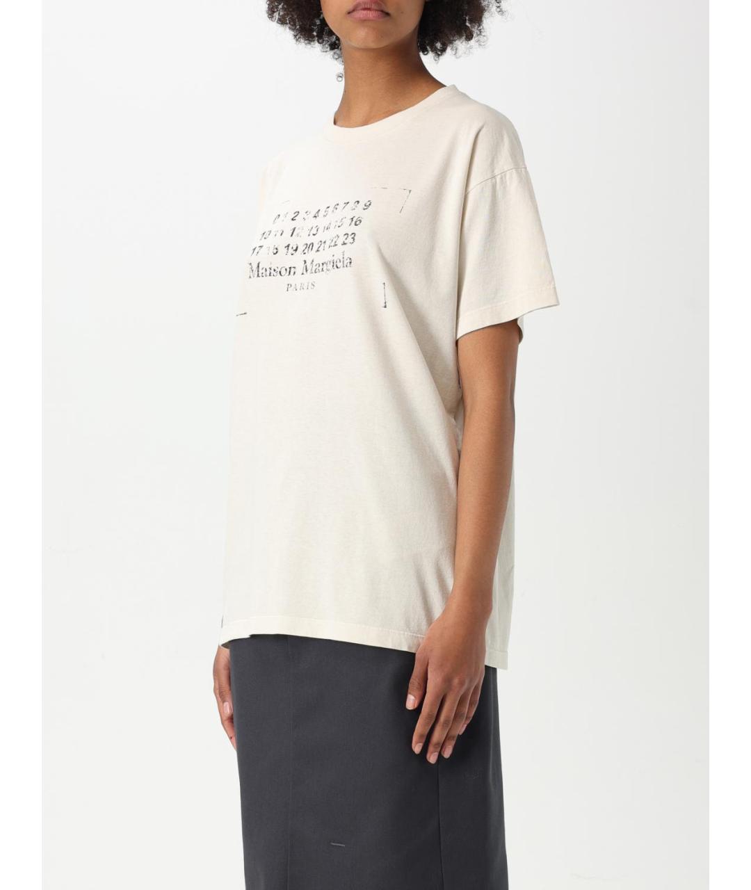 MAISON MARGIELA Белая хлопковая футболка, фото 5