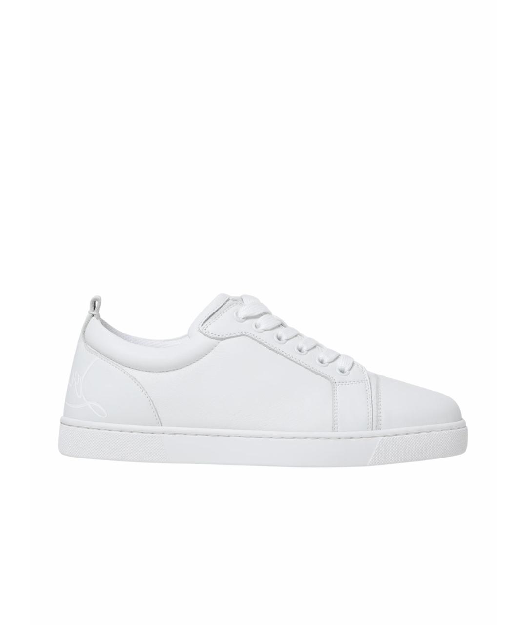 CHRISTIAN LOUBOUTIN Белые кожаные кеды, фото 1
