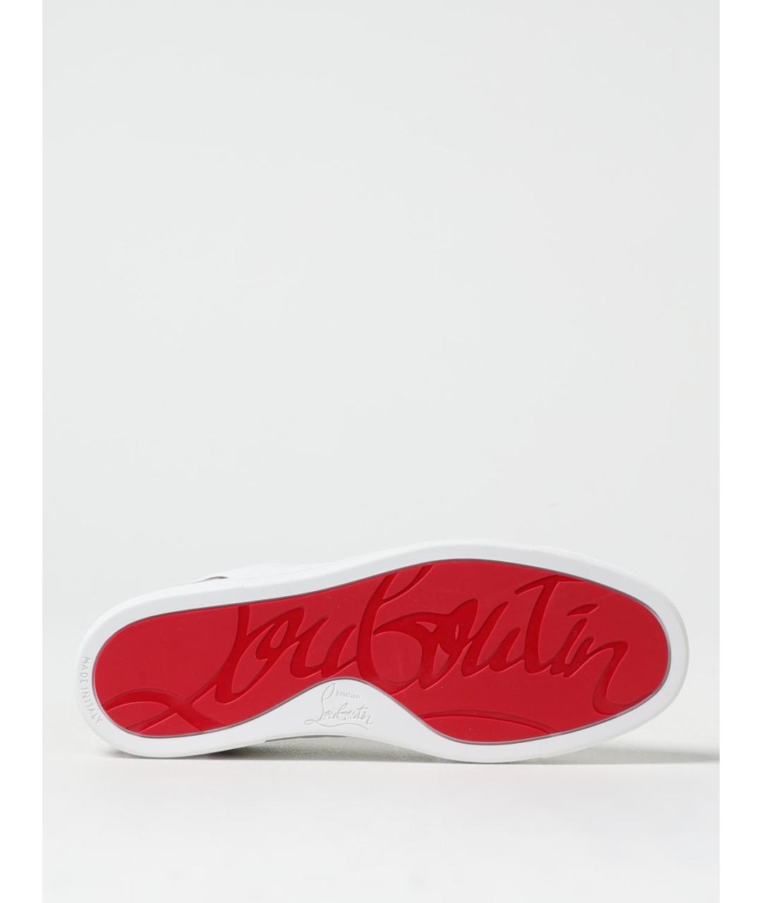 CHRISTIAN LOUBOUTIN Белые кожаные кеды, фото 4